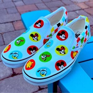 Disney 50th Anniversary Vans Classic Slip-On Canvas Sneakers - Men’s US Size 11